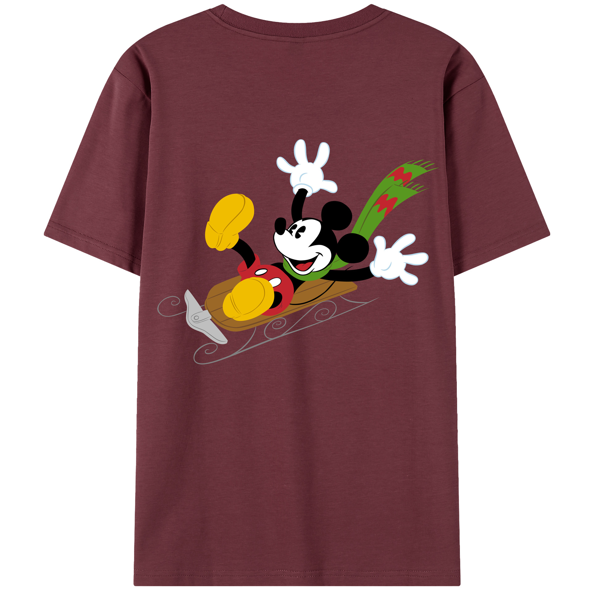 （画像用） ミッキーマウス Mickey Mouse 綿100％半袖Tシャツ（背面プリント）